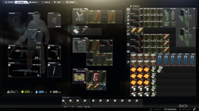 EFT beginners loadout equipment