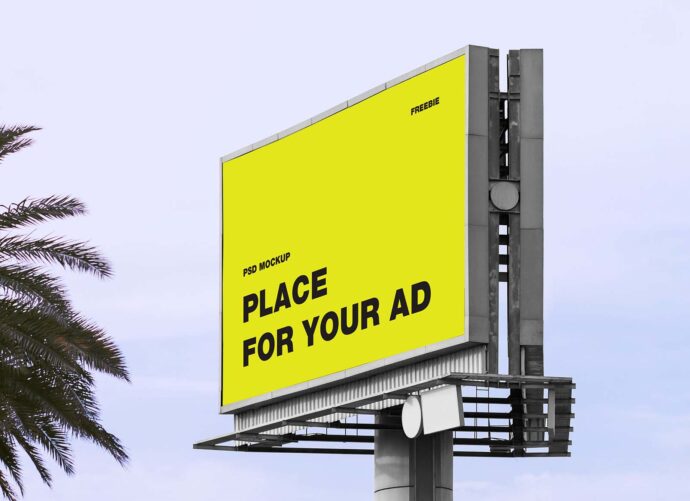 Advertising on a billboard